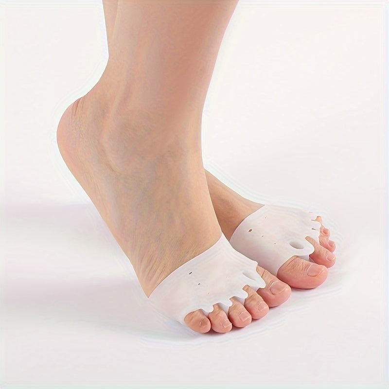 2 Pairs Silicone Toe Separators Toe Straightener for Night and Home Use