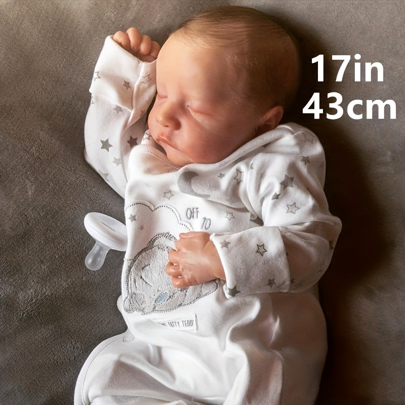 17-Inch Reborn Baby Doll Soft Vinyl for Early Education