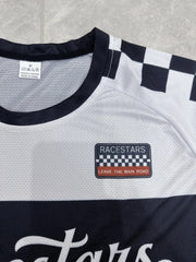 Men's Plaid Downhill Cycling T-shirt Quick Drying Long Sleeve