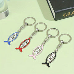 Fish Keychain Metal Charm Pendant Decoration Gift