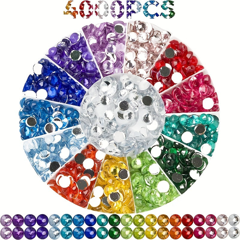 200pcs Diamond Painting Beads 20 Colors 4000 Drills 5D Accessories