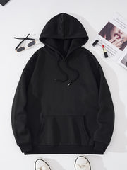 Letter & Mushroom Print Hoodie Long Sleeve Sweatshirt