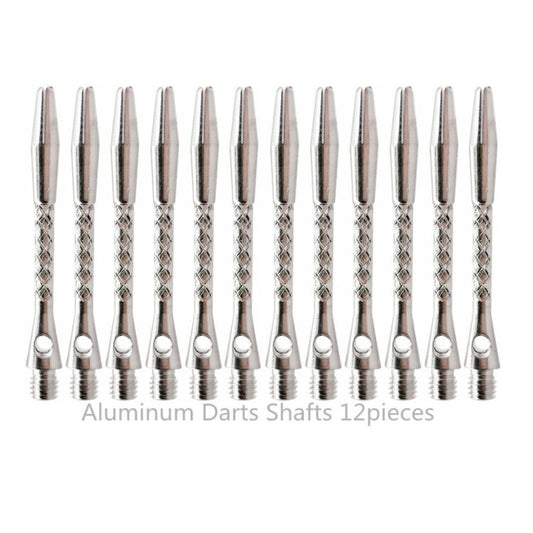 12-Pack Aluminum Dart Shaft w/ Mesh Stripe Lightweight & Durable
