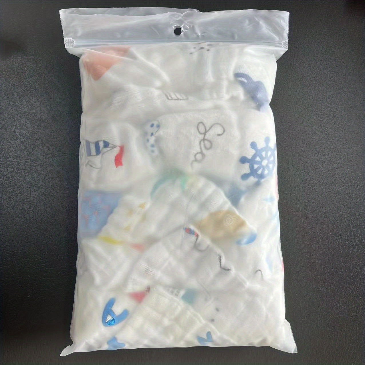 5pcs Kids' Cotton Towels 6-layer High Density Cartoon Face Towels