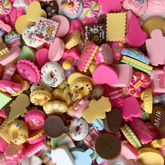 15 Pcs Mixed Style Resin Food Charms for DIY Decoration