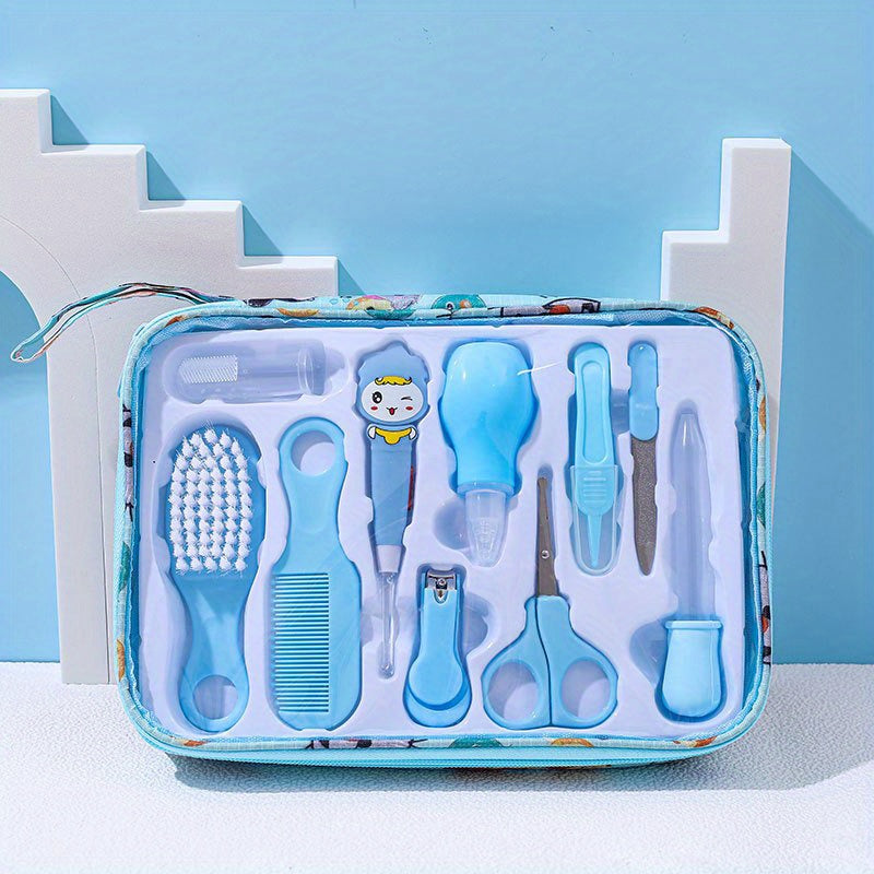 10pcs Baby Care Kit with Nail Clippers Comb Brush