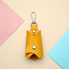 1pc Bat shaped Car Keychain PU Leather Folding Keychain Pendant