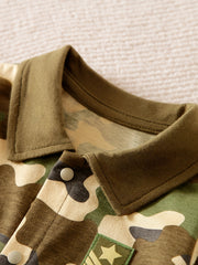 Cotton Camouflage Long Sleeve Romper Jumpsuit for Baby