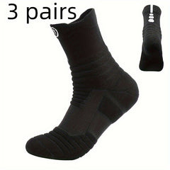 3 Pairs Warm Fleece Athletic Socks Sports Cycling Hiking