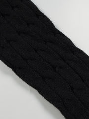 Colorblock Cable Long Sleeve Open Front Cardigan