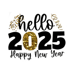 Happy Year Iron On Heat Transfer Sticker DIY Decal for T Shirts Hoodies