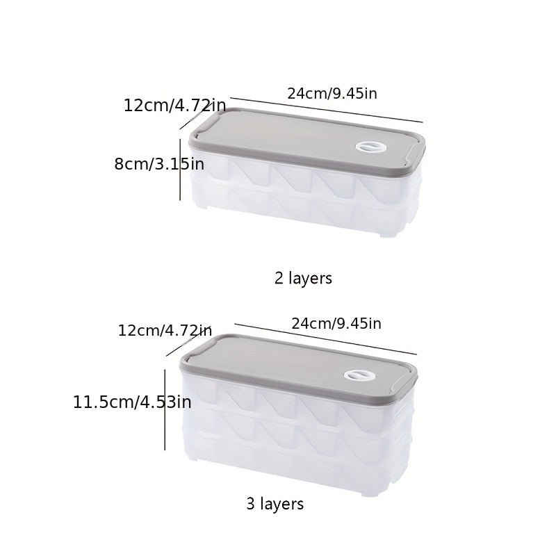1pc Refrigerator Storage Box Dumpling Containers Stackable Kit