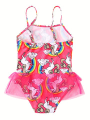 Toddler Girls Fish Scales One Piece Swimsuit