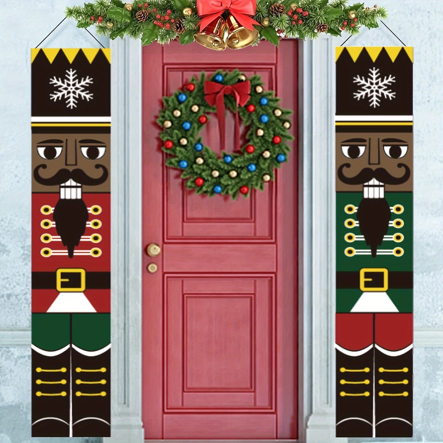 Life Size Nutcracker Outdoor Xmas Decor Soldier Model Banners