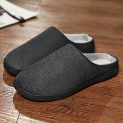 Men's Memory Foam Plush Lining Slippers Winter Comfort