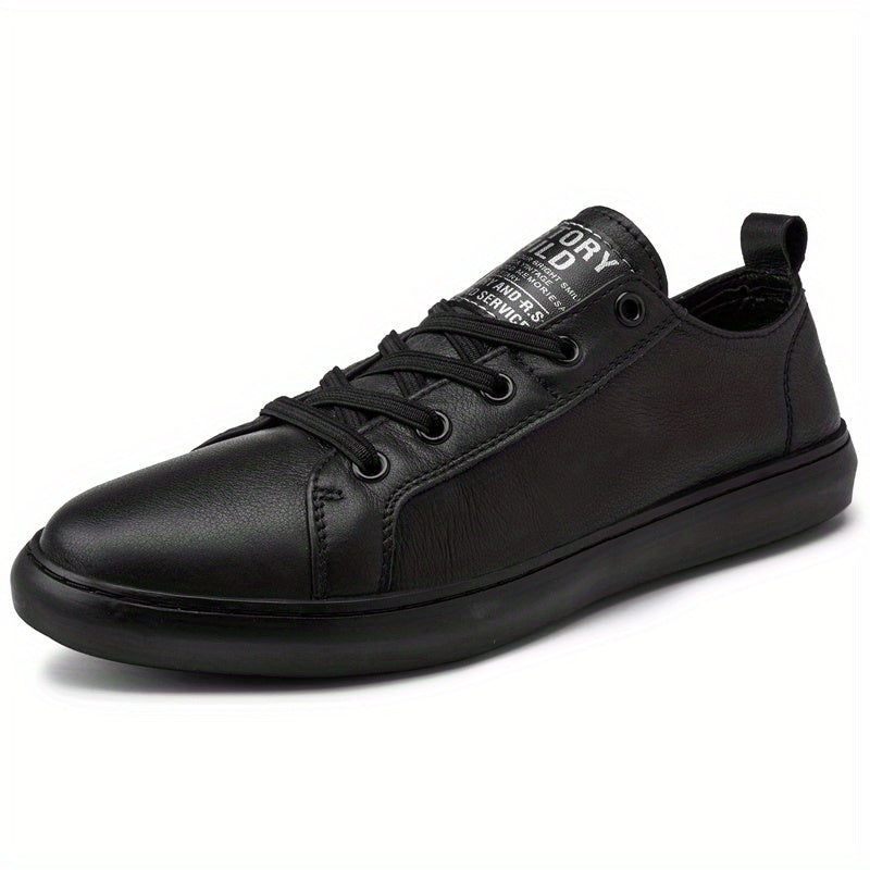 Men's Leather Slip-On Skate Shoes Sneakers