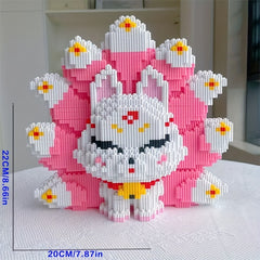 9-Tailed Fox Building Blocks Set for Adults - DIY Animal Model Kit