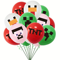 Pixel Game Theme Birthday Party Balloon Set Decoration Supplies