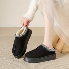 Women's Plush Lined Ankle Boots Platform Warm Snow Boots
