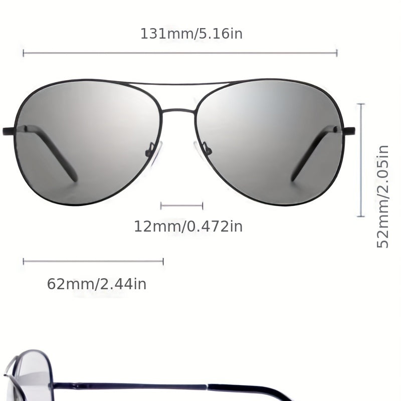 1pc Men's Outdoor Dual-Use Polarized Sunglasses Night Vision Sun Protection