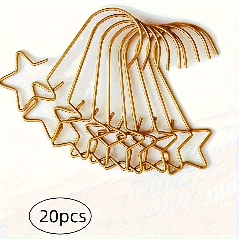 40pcs Star Hooks Christmas Ornament Hooks Family Decorations