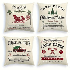 Christmas Decoration Pillowcase Cover for Sofa Living Room & Outdoor Camping
