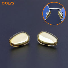 5 Pairs Gold Metal Eyeglasses Nose Pads with Screws and Screwdriver