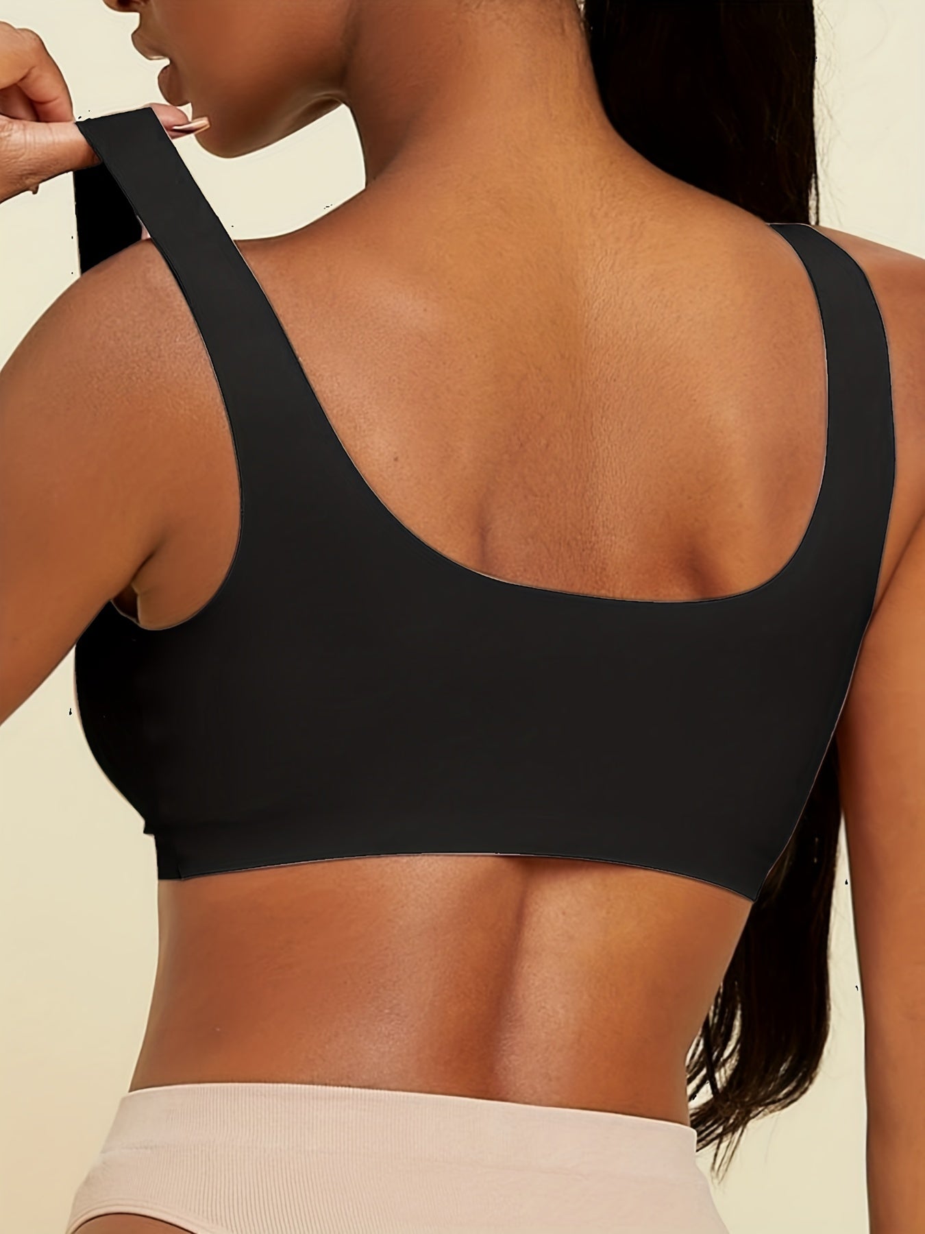 3pcs Seamless Wireless Sports Bras Breathable Workout Tank Bra Women's Lingerie