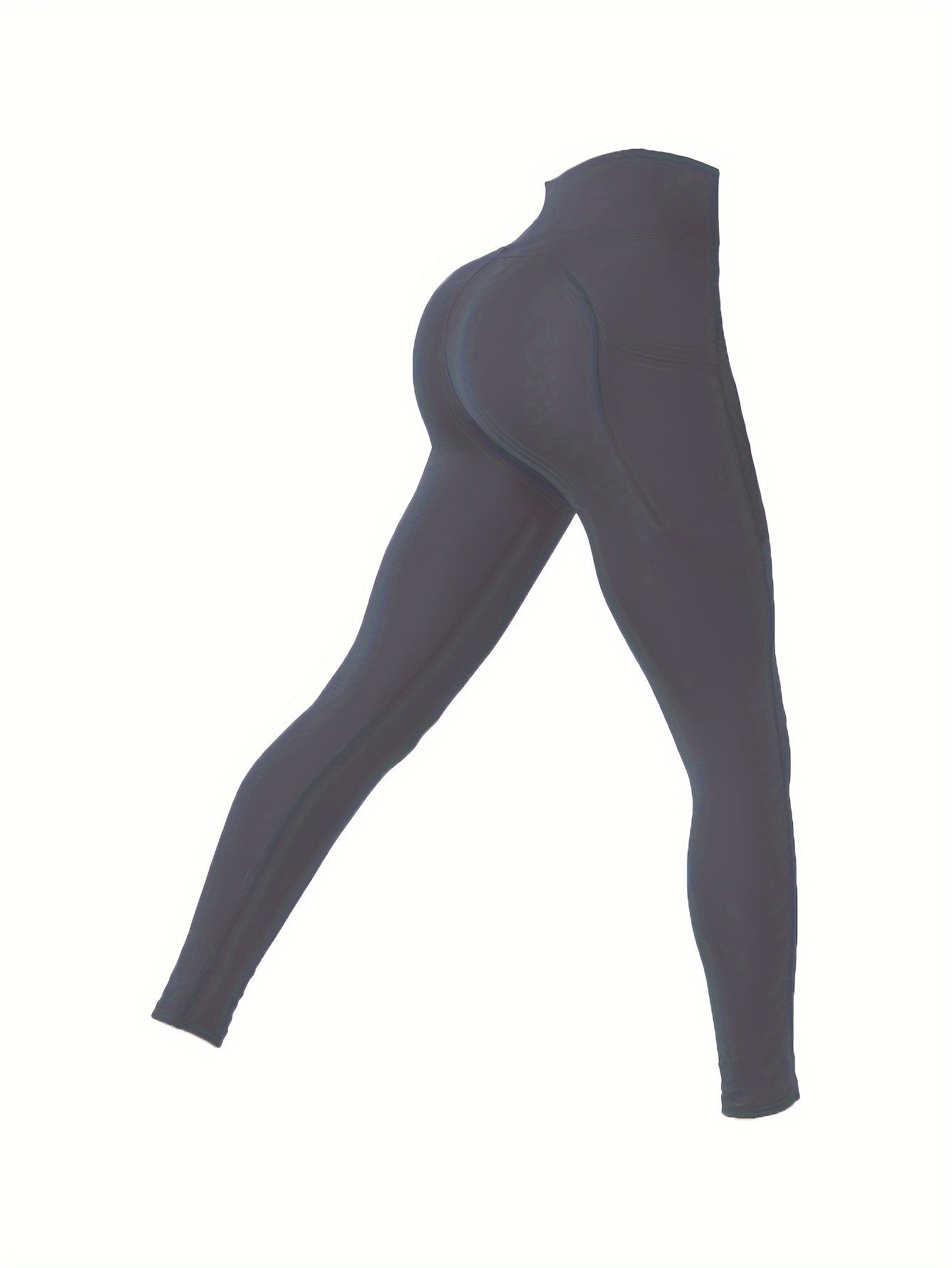 Solid Seamless Running Leggings With Pocket Slim Yoga Pants