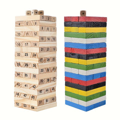 Colorful Numbered Wooden Building Blocks Educational Toy