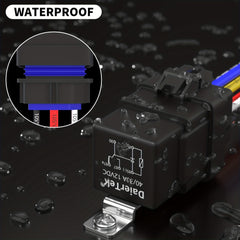 12V 30 40A 5 Pin SPDT Waterproof Relay With Socket