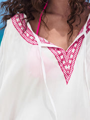 Cover Up Shirt V Neck Tassel Beachwear Loose Fit