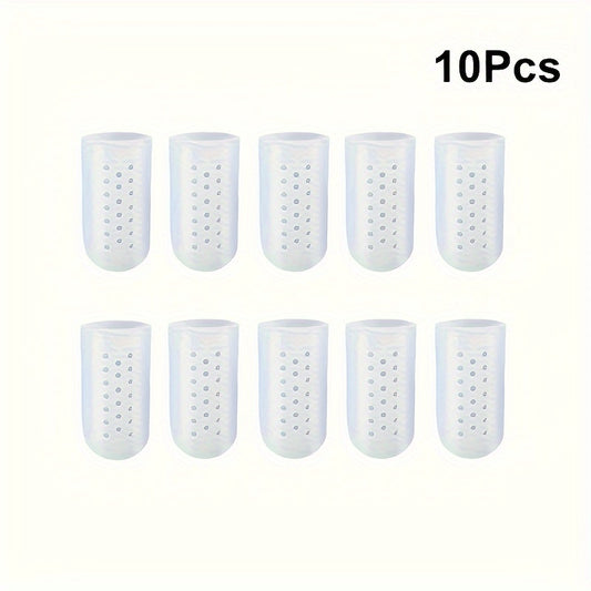 10pcs Silicone Finger Protector with Holes Reusable Anti-wear Gloves