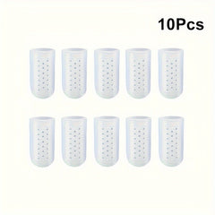 10pcs Silicone Finger Protector with Holes Reusable Anti-wear Gloves