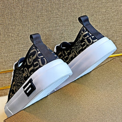 Men's Leather Casual Sneakers Lightweight Non Slip Shoes