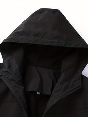 Boys Hooded Jacket Top Zipper Windbreaker Clash Outdoor Warm Fleejsonse Coat