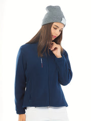 Casual Sweatshirt Jacket Mock Neck Zipper Pockets Sports Coat