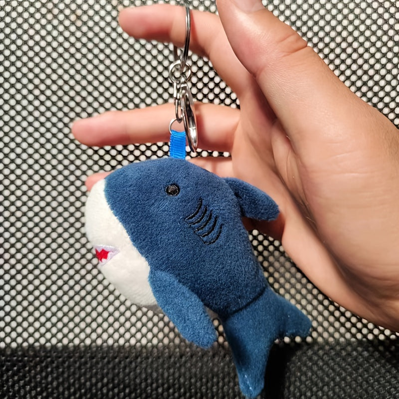 Ocean Animal Stuffed Toy Shark Doll Keychain Pendant For Boys