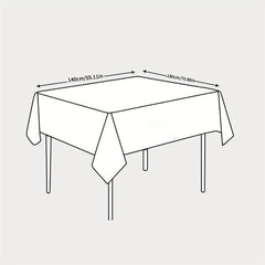 Waterproof Linen Tablecloth Rectangular Decorative Table Cover