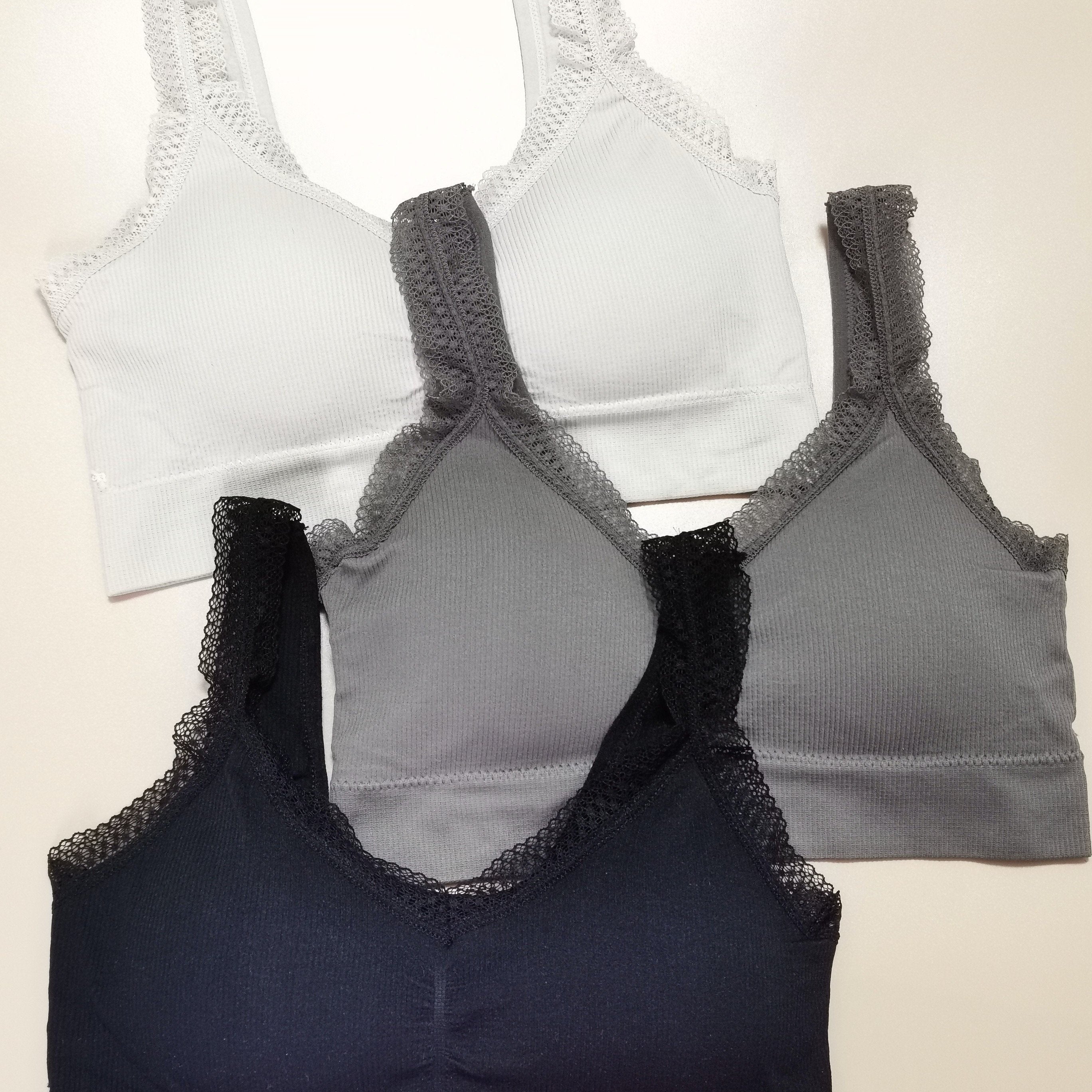 Comfy Lace Strap Wireless Bra Removable Padded Cami Top