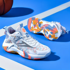 Men's Block Basketball Shoes Comfy Non Slip Sneakers For Training