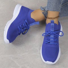 Women's Lace up Breathable Athletic Running Shoes Lightweight Sneakers
