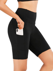 High Waist Skinny Biker Shorts Sports Yoga High Stretch Shorts
