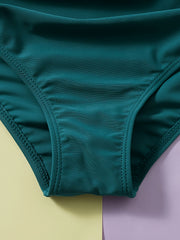Girls 2pcs Bikini Swimsuit Set Stretchy Bathing Suit