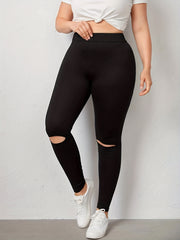 Women's Plus Cut Out High Rise Skinny Leggings