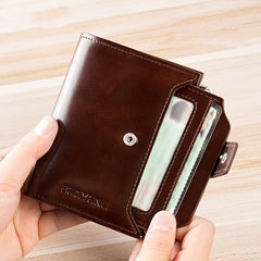 Vintage Men's RFID Bifold Leather Wallet