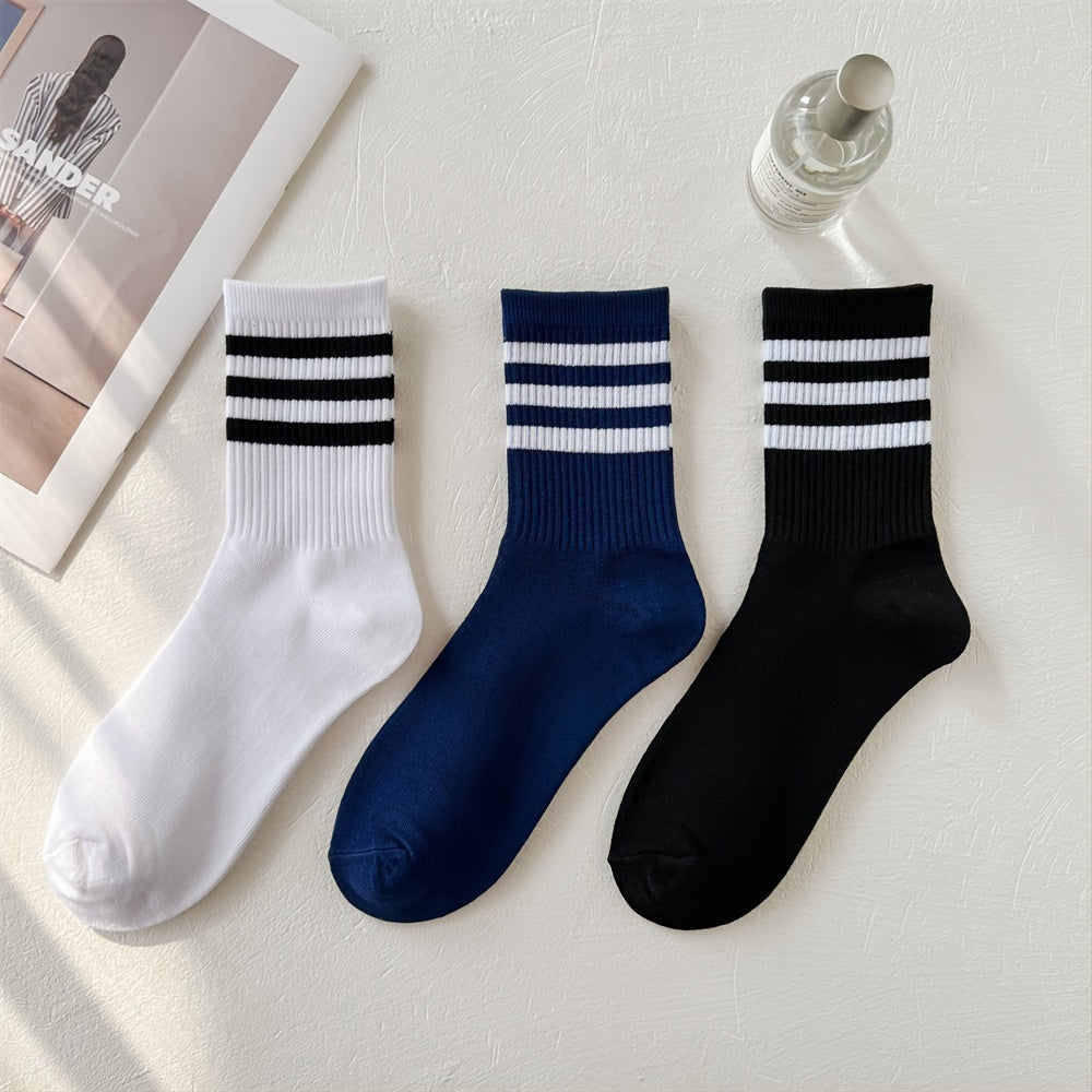 3 Pairs High Performance Athletic Crew Socks