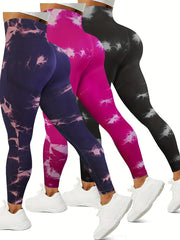 Tie Dye Sports Leggings High Waist Yoga Pants Activewear