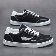 Men's Leaf Pattern Lace up Sneakers Breathable Skate Shoes