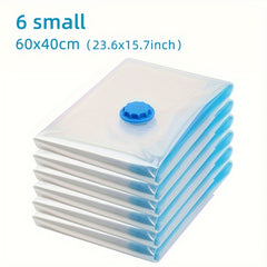 6pcs Vacuum Compression Storage Bag for Clothes Black